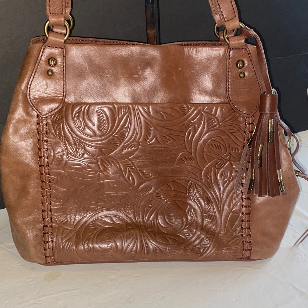 The Sak vintage distressed, Brown Embossed Shoulder Bag